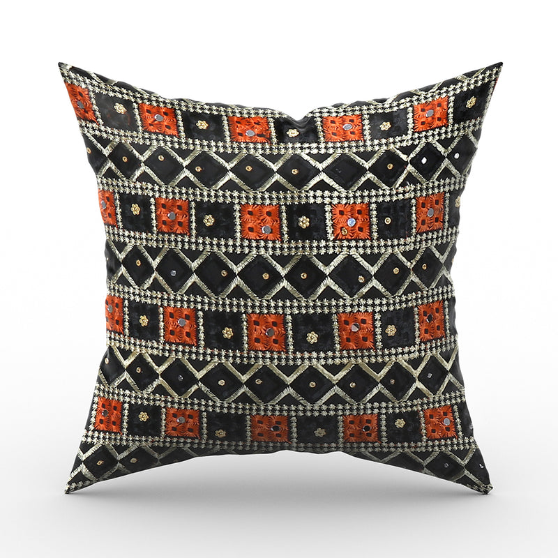 Red Bloosom Phulkari Embroidery Cushion (Set of 2)