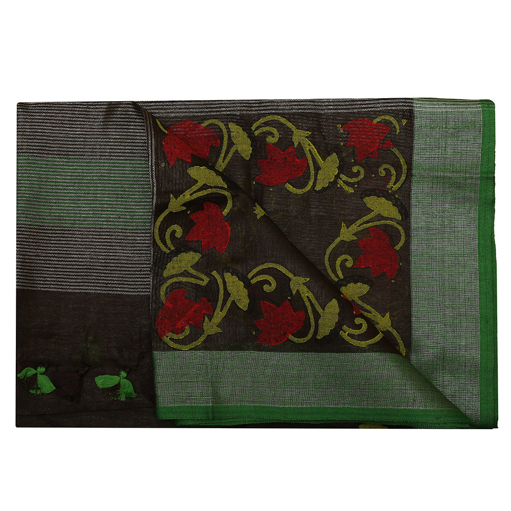 Alluring Glamour Beautiful Dupatta With Block Painting