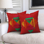 Annuttama Bloom The Room Phulkari Embroidery Cushion Cover (Set Of 2)