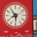 Gauzy Humans Blue Tribal Art Wall Clock