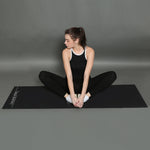 Black Yoga Mat With Carry Strap