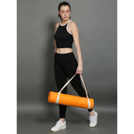 Orange Yoga Mat With Carry Strap