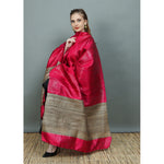 Hibiscus Magenta Dupion Silk Dupatta