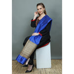 Royal Blue Dupion Silk Dupatta