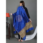 Royal Blue Madhubani Silk Dupatta