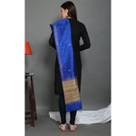 Royal Blue Madhubani Silk Dupatta