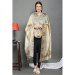 Elephant Tusser Madhubani Silk Dupatta