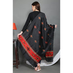 Silk Hand Woven Black Dupatta