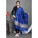 Silk Hand Woven Royal Blue Dupatta