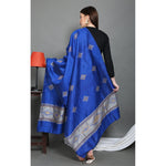 Silk Hand Woven Royal Blue Dupatta