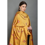 Silk Hand Woven Yellow Dupatta