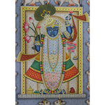 PICHWAI Painting Shrinathji with Cows in Goverdhan