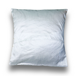 WHITE PIPING PLAIN CUSHION COVER SET OF 2 (16 X 16 INCH)