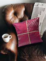 MAROON LEAFS PLAIN CUSHION COVER SET OF 2 (16 X 16 INCH)