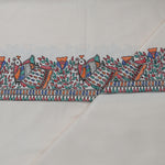 Embellishing Patterned Madhubani King Size Bed Sheet